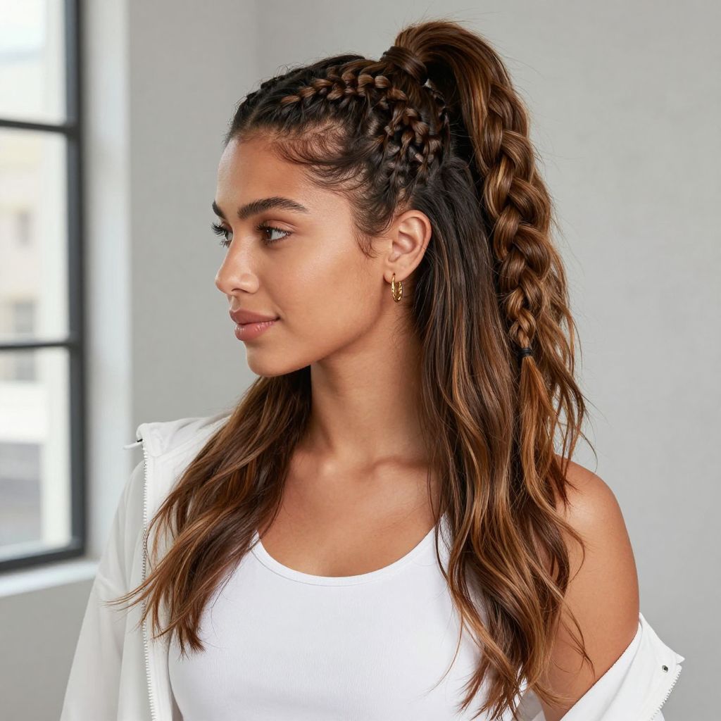 High Braided Ponytail