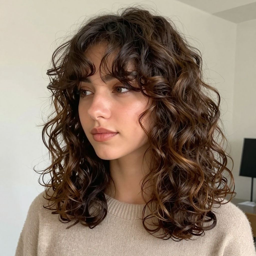 Curly Bangs Flirt