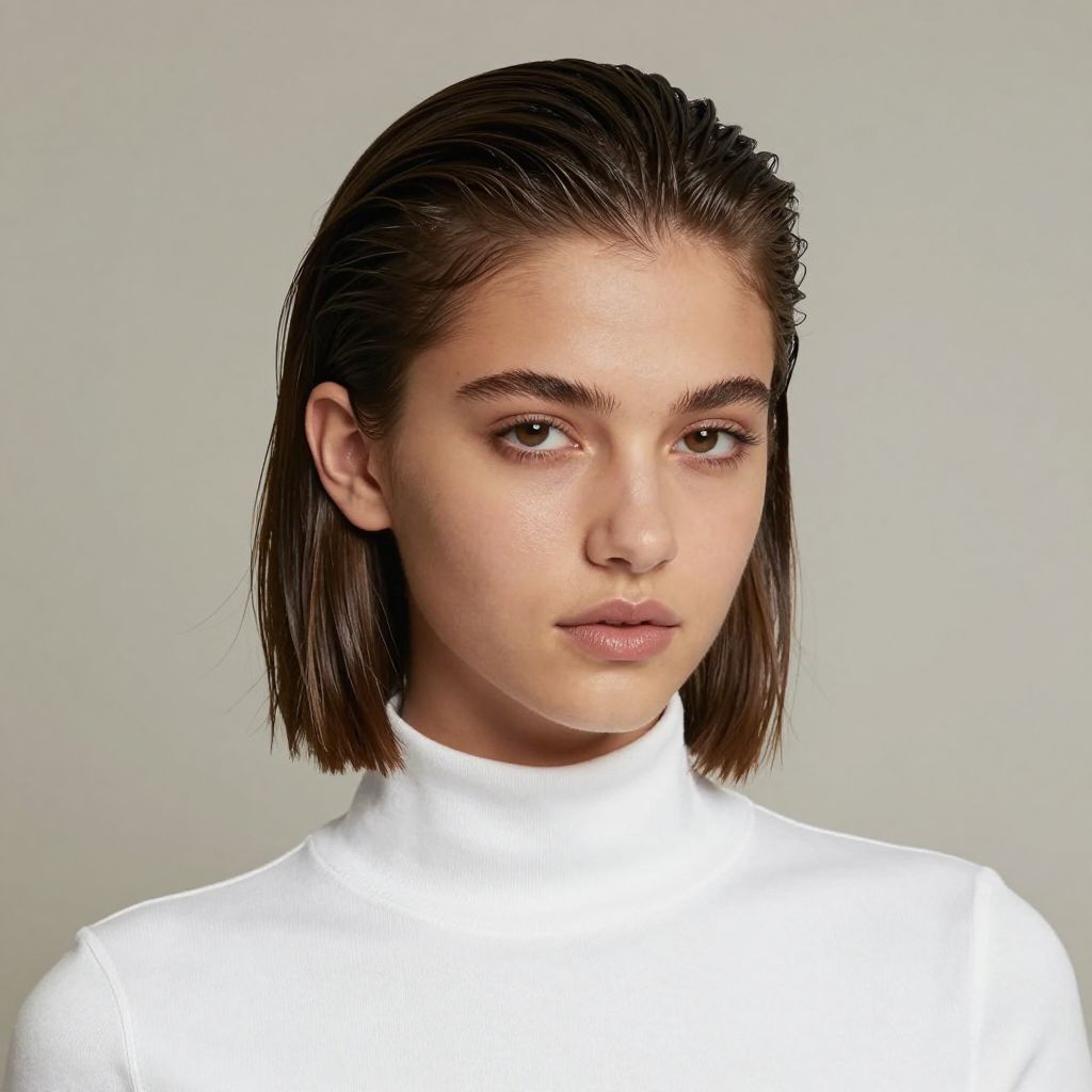 Slicked Back Wet Look