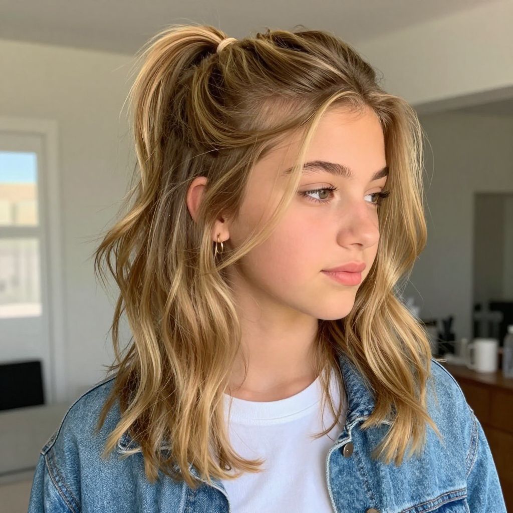 Half Pony with Volume at Crown