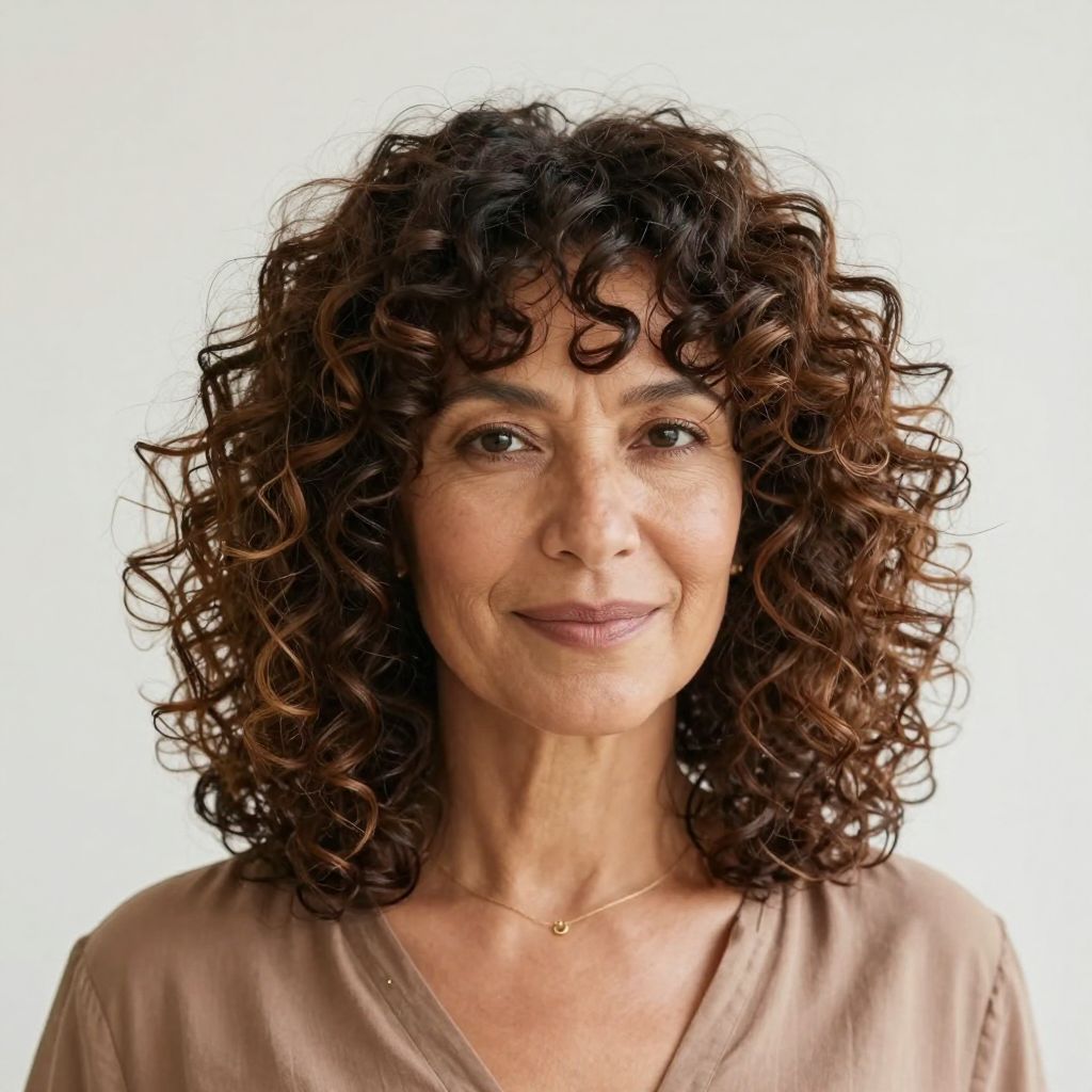 Curly Shoulder Cut