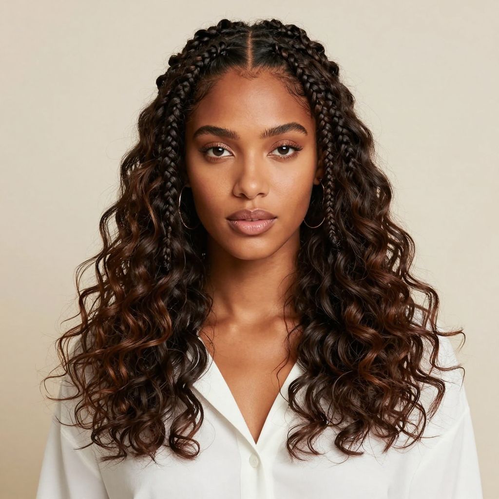 Half Up with Twist Braids
