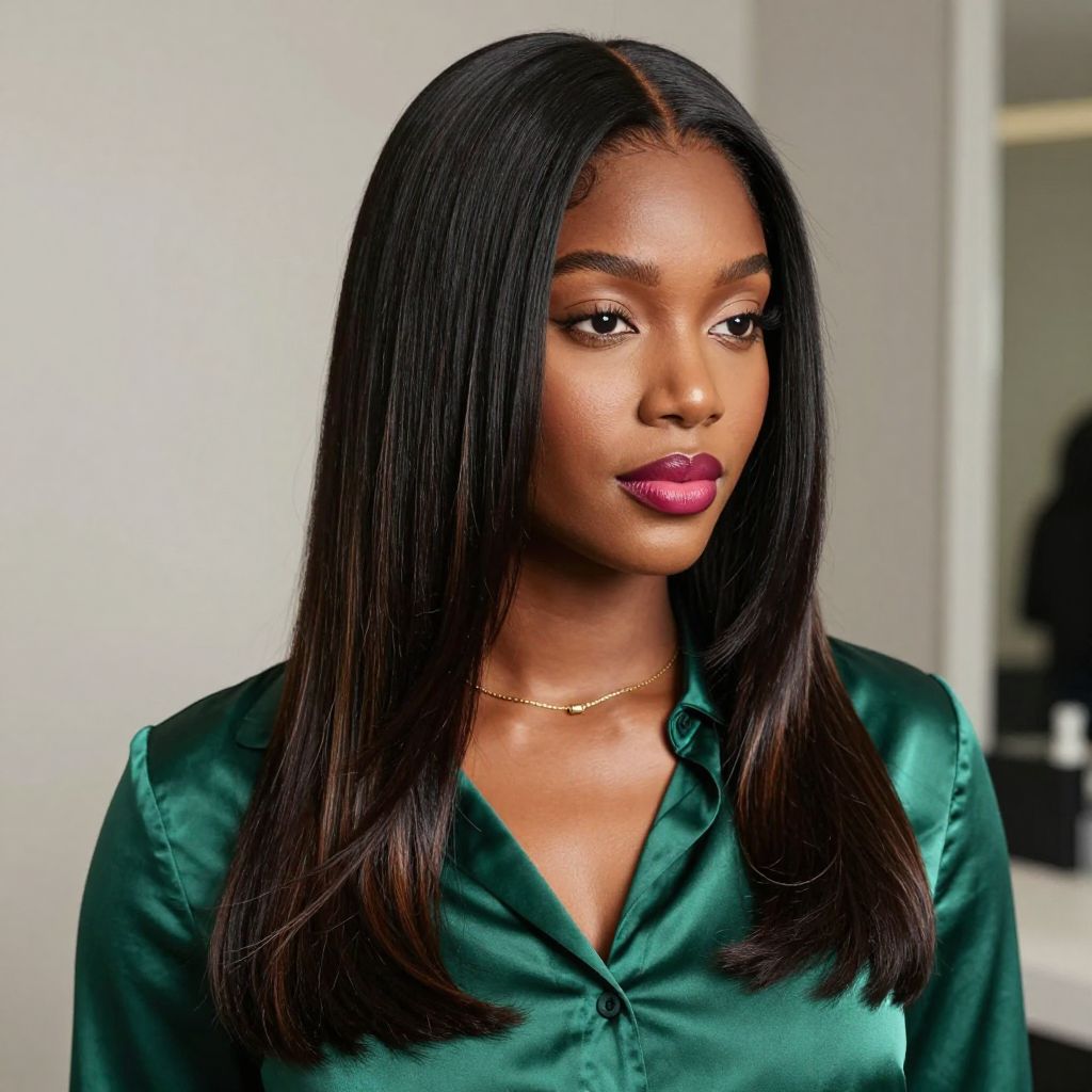 Sleek Half Up With Loose Length