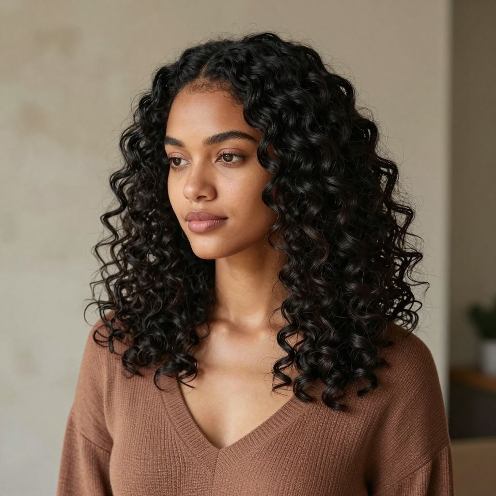 Twisted Half Up Style With Volume