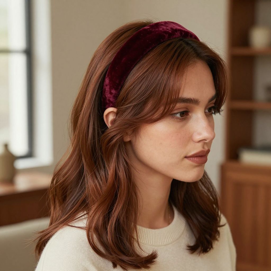 Classic Half-Up with a Velvet Headband