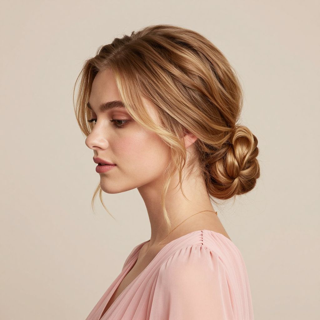 Romantic Loose Bun with Tendrils