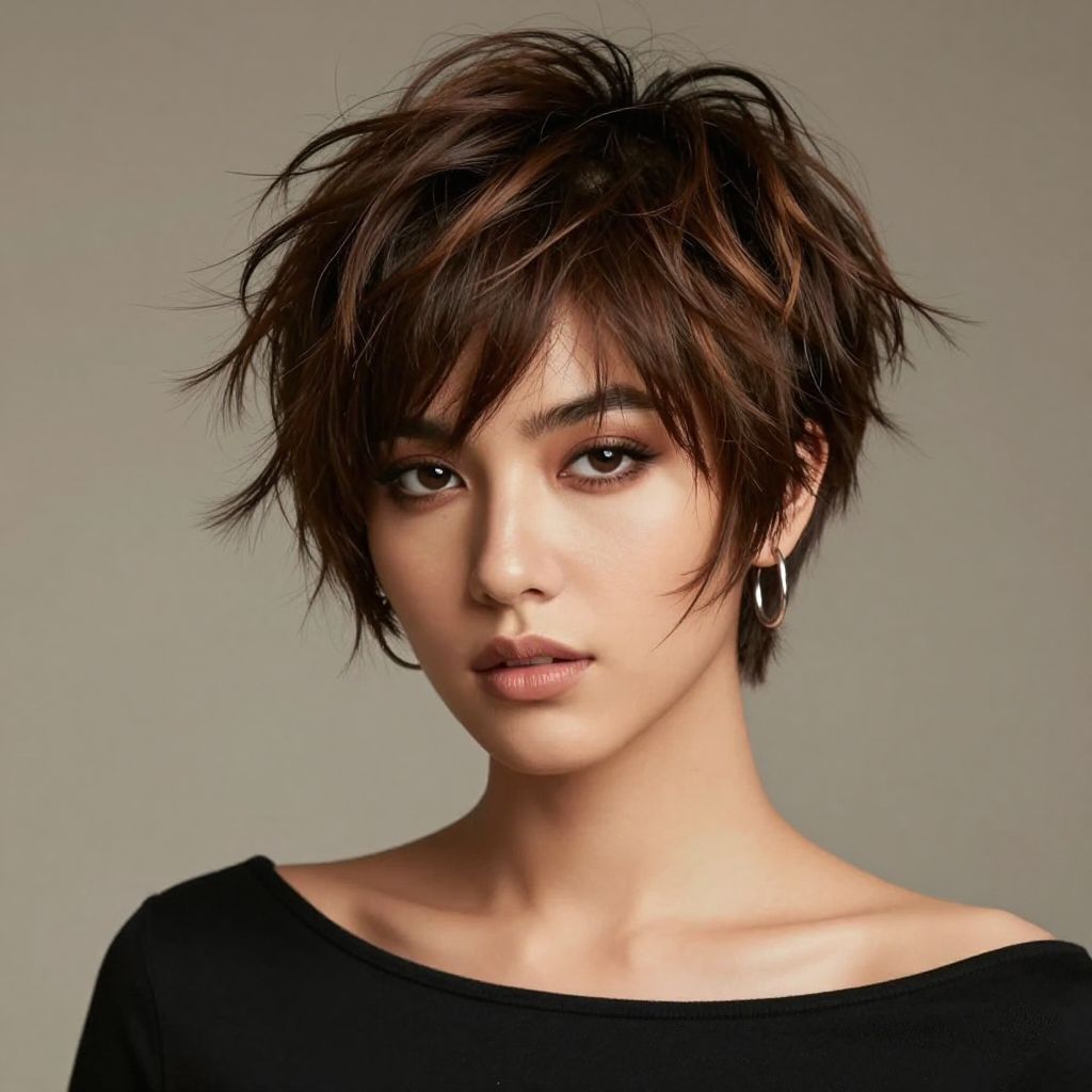 Pixie Cut with Volume and Tousled Texture
