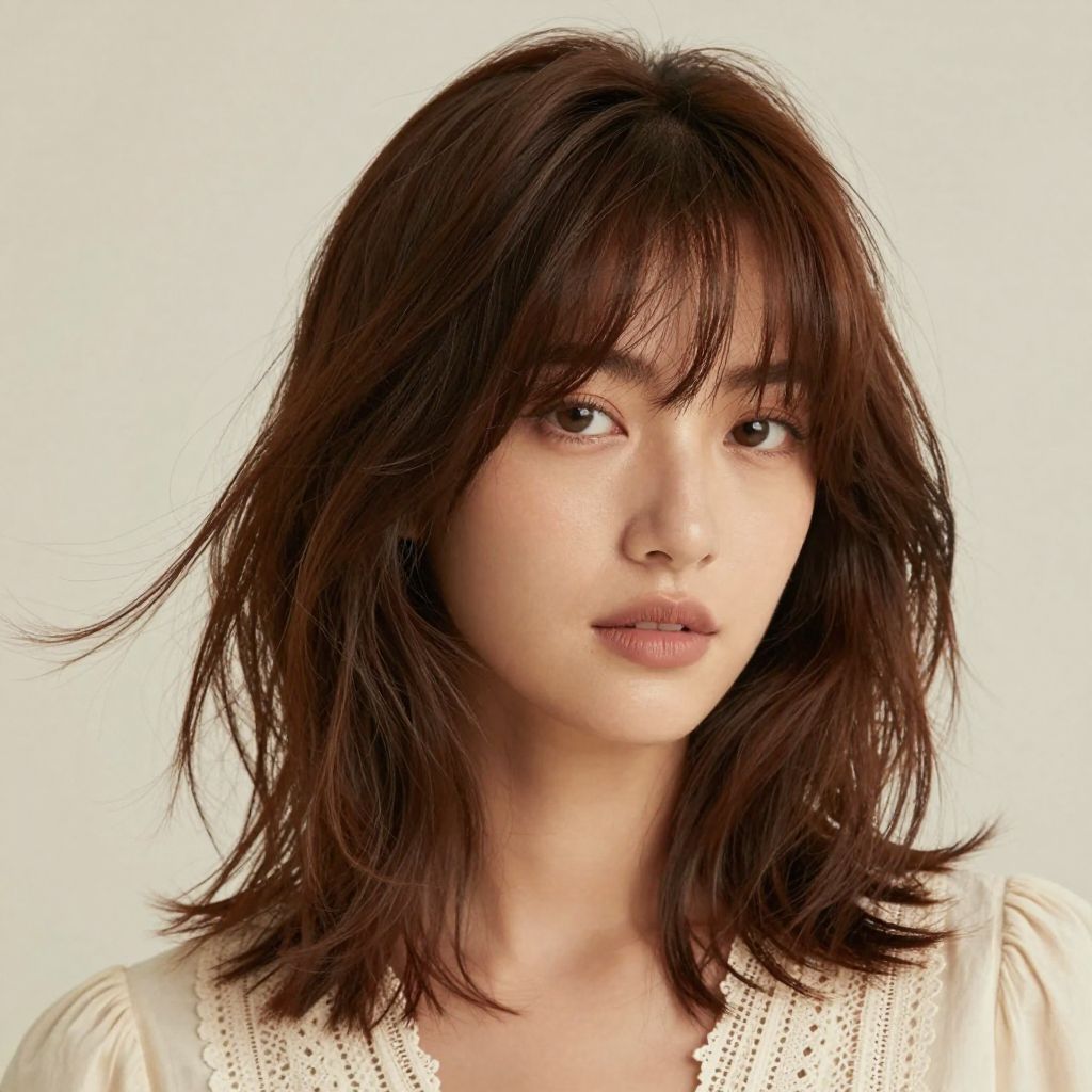 Textured Medium Cut with Airy Fringe