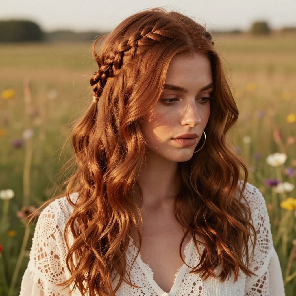 Bohemian Braided Half Up