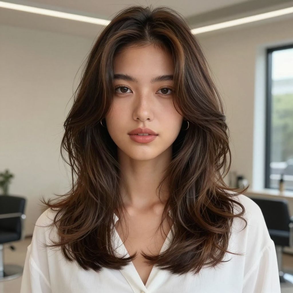 Layered Medium Cut with Subtle Highlights