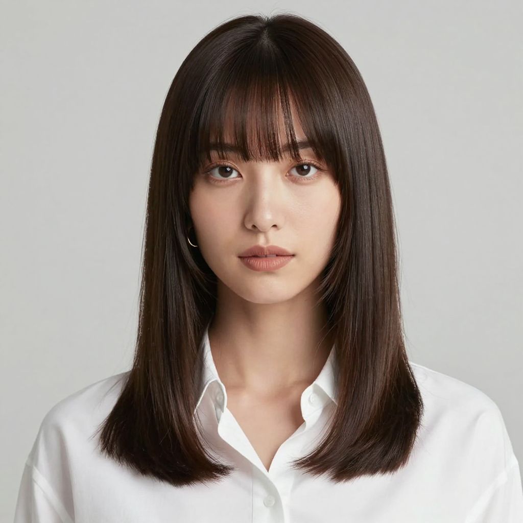 Classic Straight with Blunt Fringe
