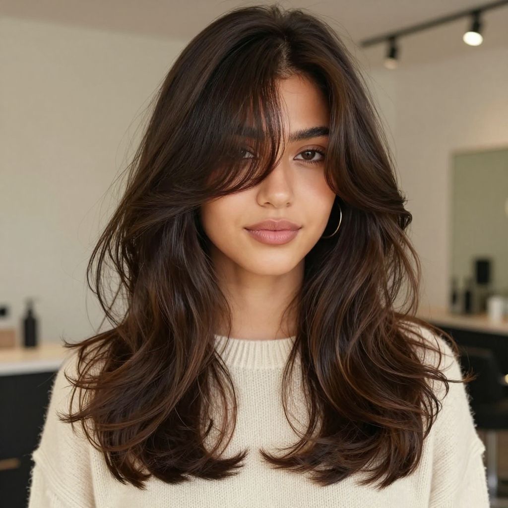 The Dramatic Side Swept Fringe