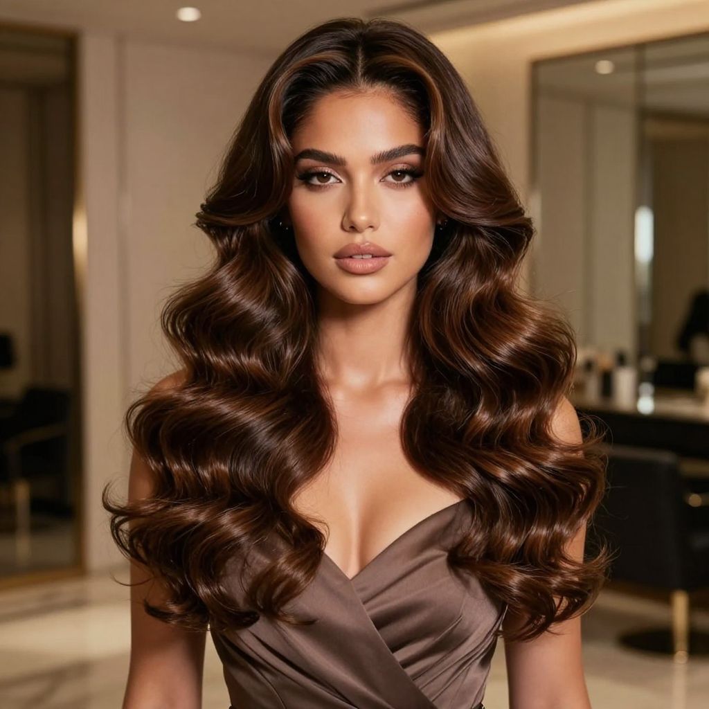 Side Part Hollywood Waves
