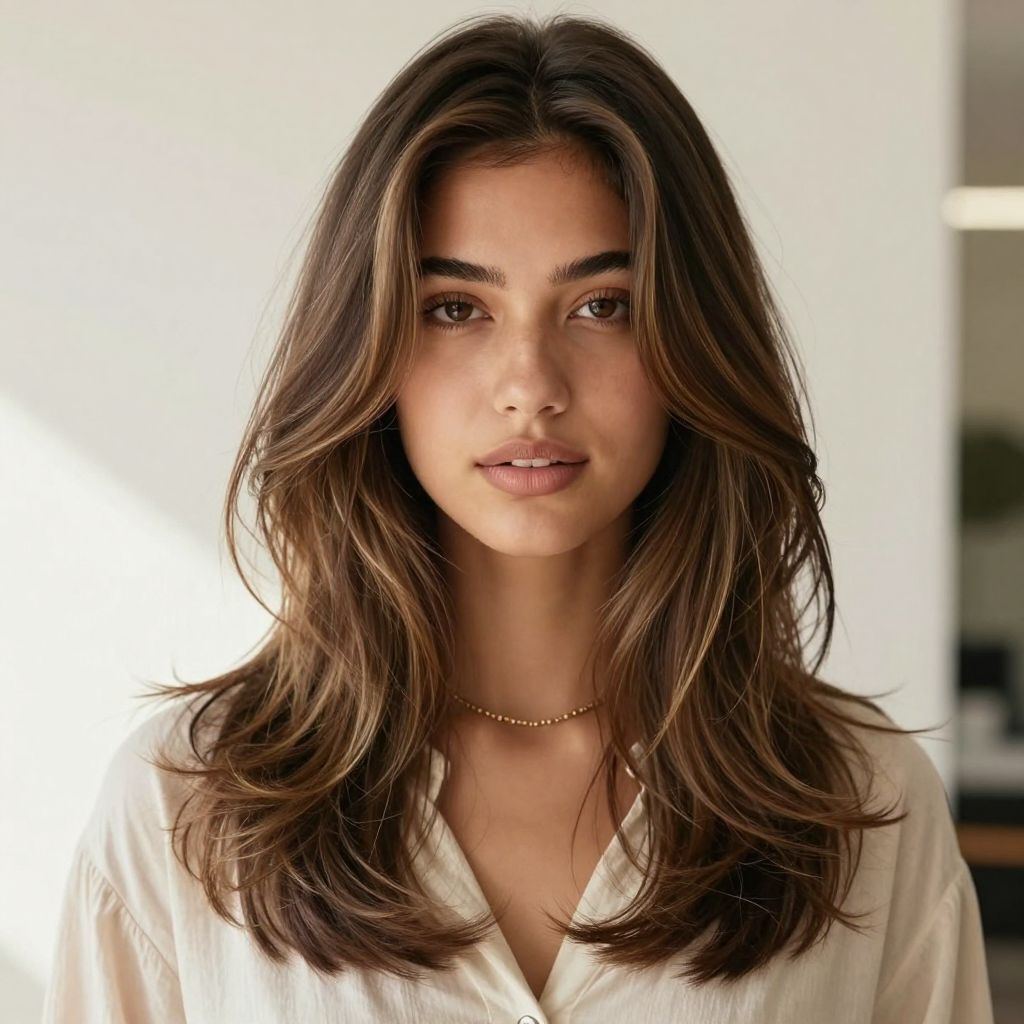 Face Framing Layers With Balayage