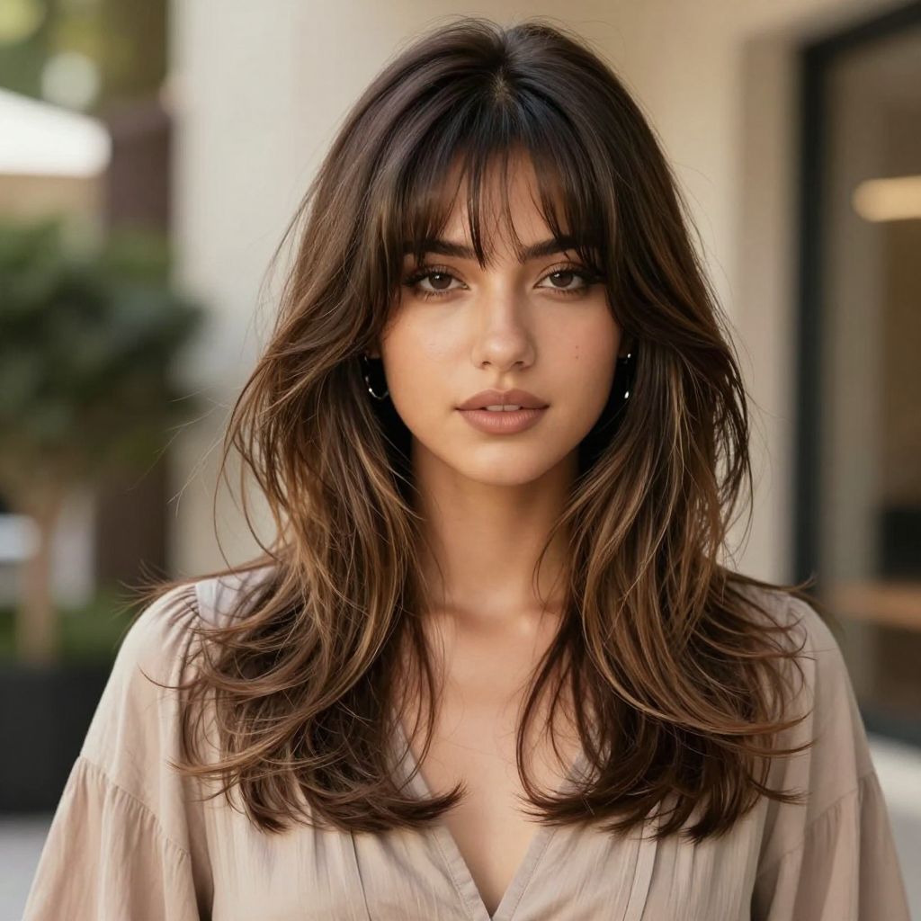 Soft Curtain Bangs With Layers