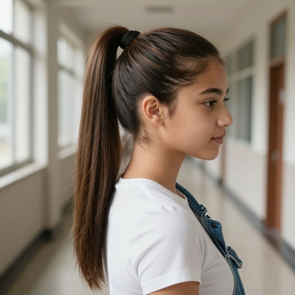 High Ponytail with Wrapped Base