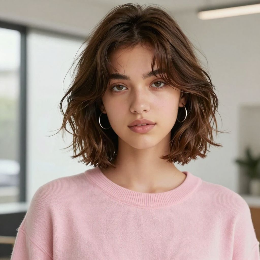 Wavy Bob with Textured Ends