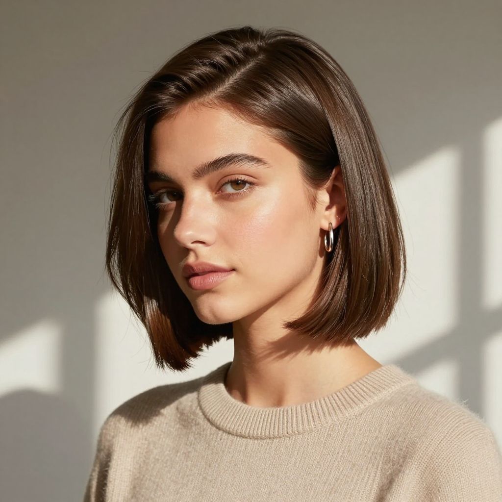 Classic Bob with Side Parting