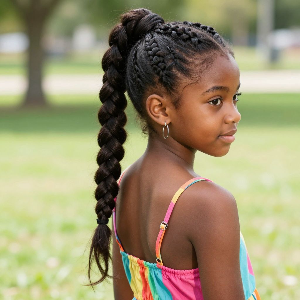 Braided Ponytail with Wrap Detail