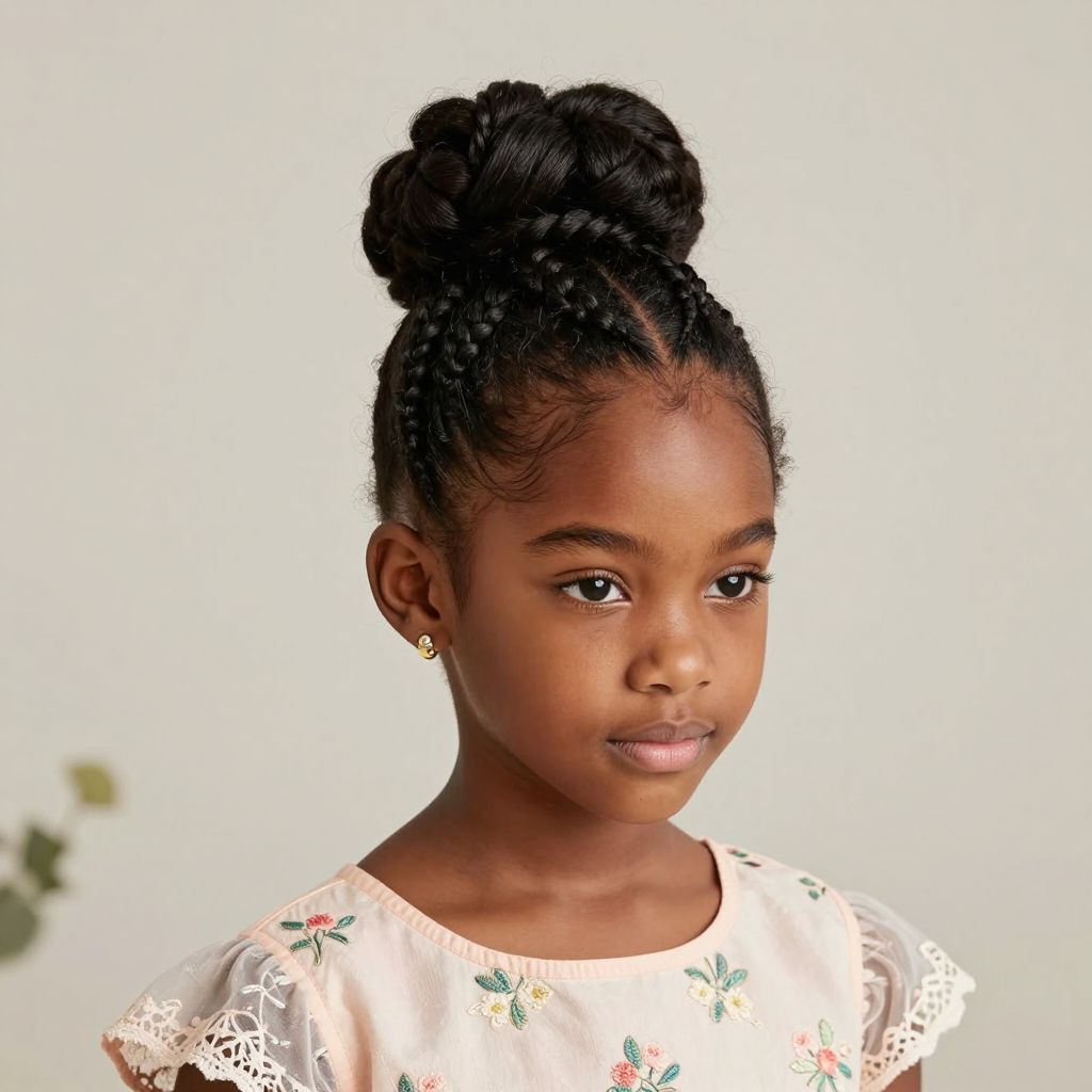 Braided Bun with Front Cornrows