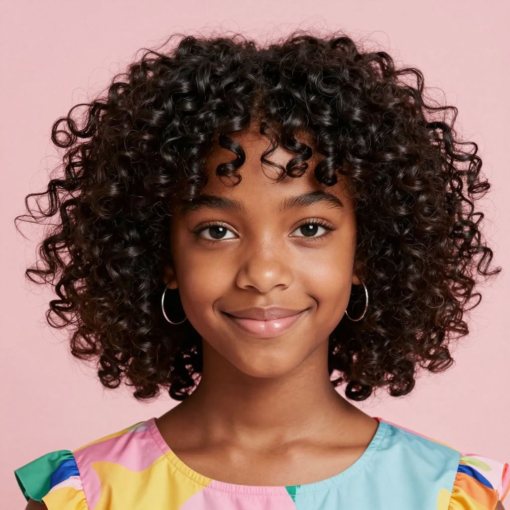 Curly Bob With Bangs