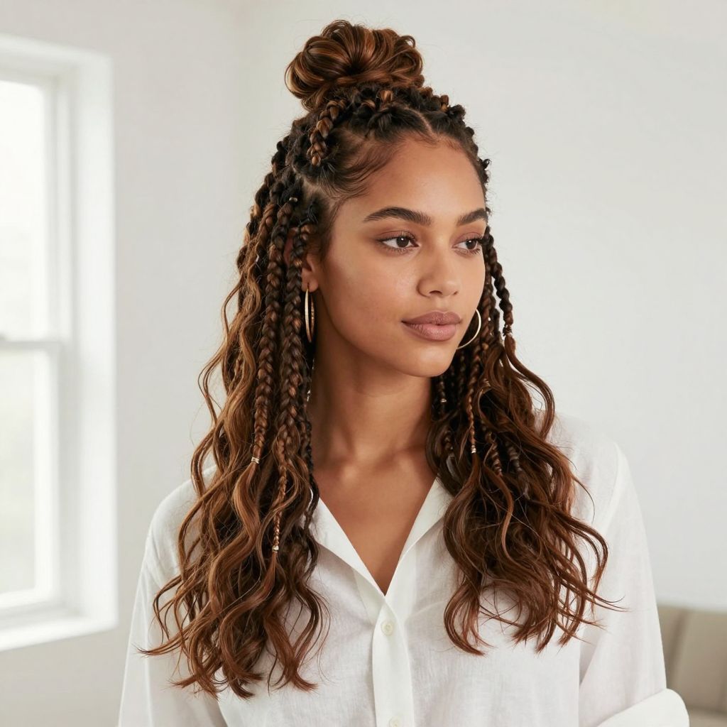 Locs Half Bun