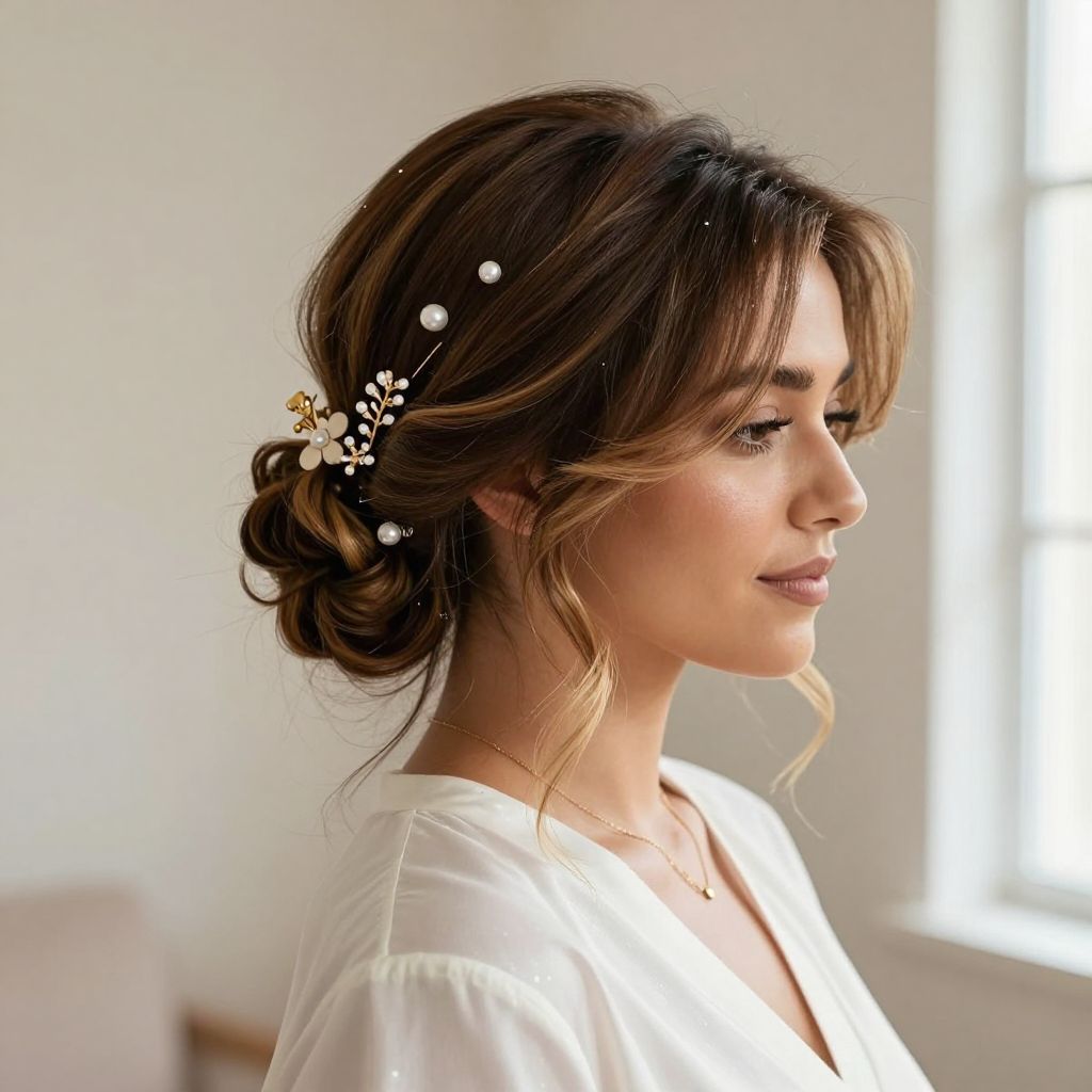 Low Bun with Accessory Accents