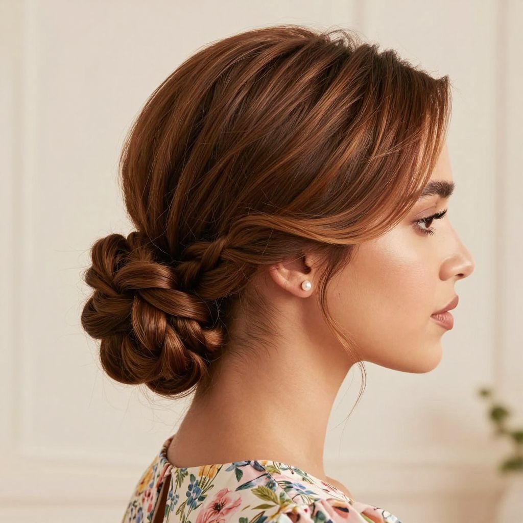 Twisted Rope Low Bun