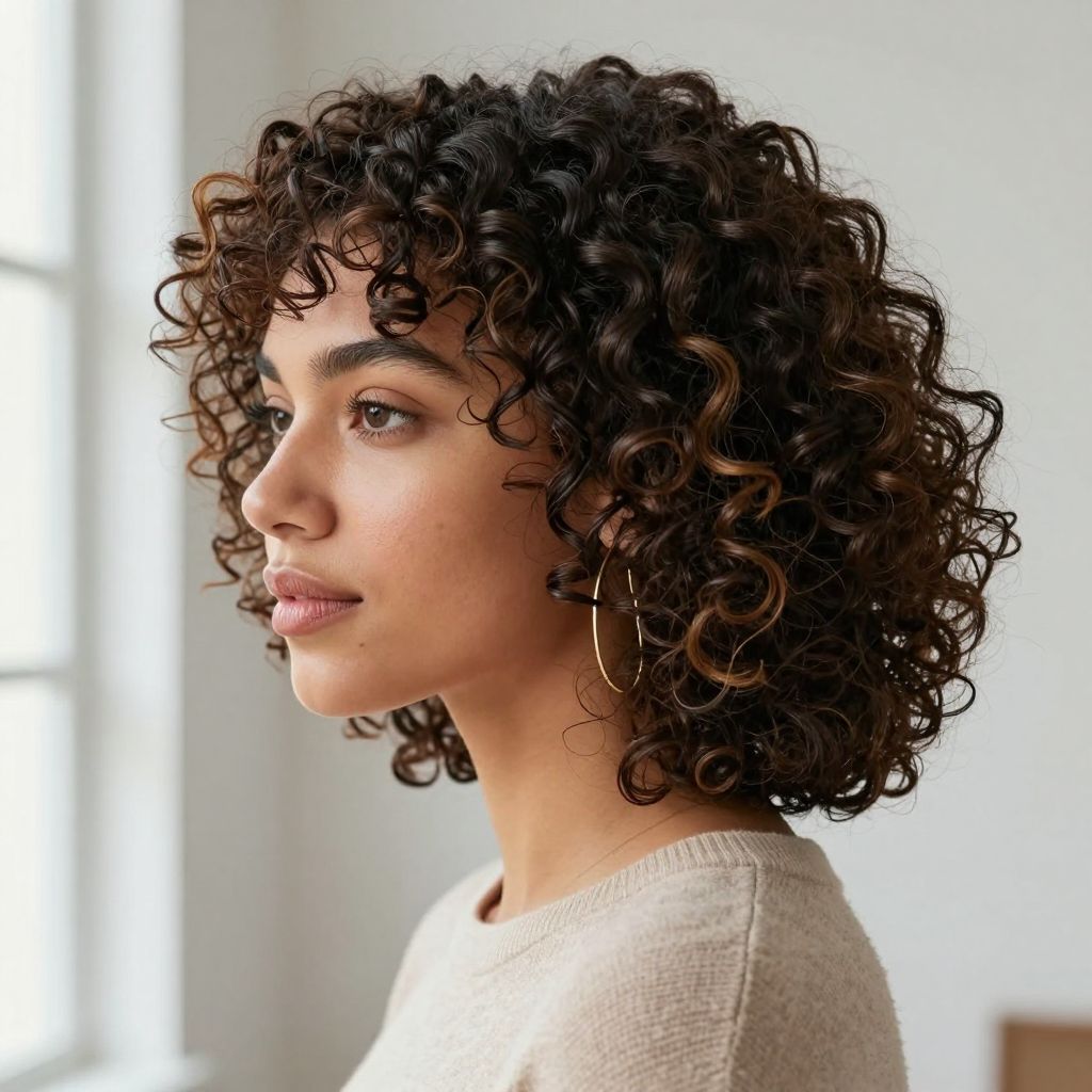 Low Bun with Soft Curls