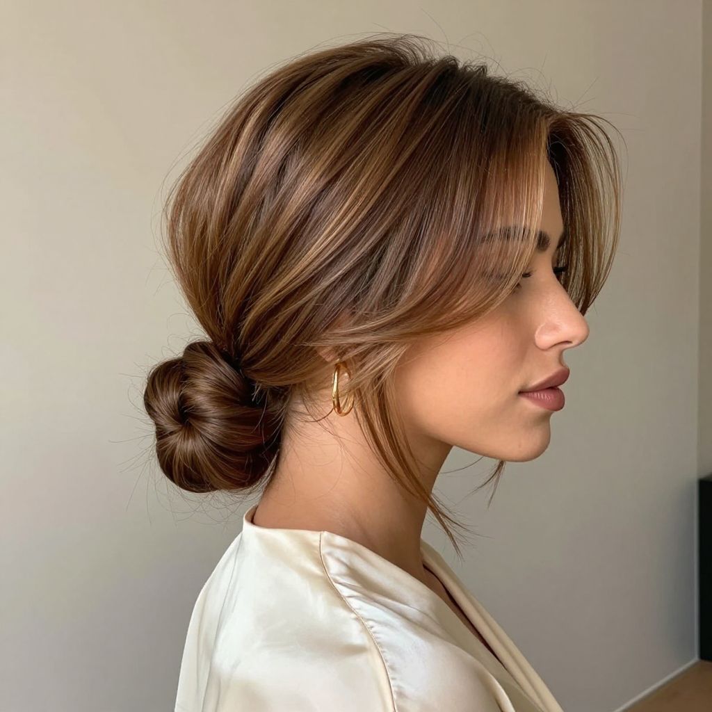 Low Bun with Volume Crown