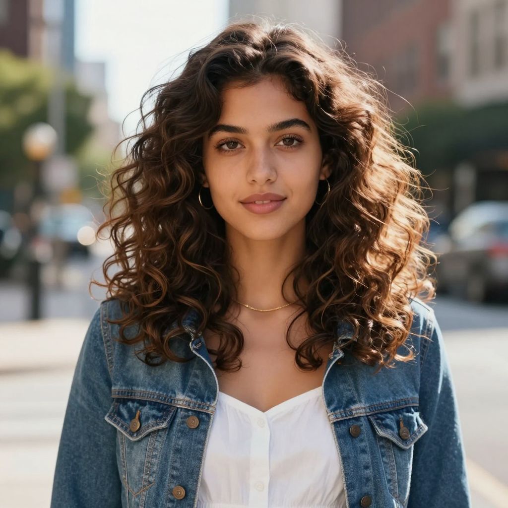 Shoulder Length Layered Curls