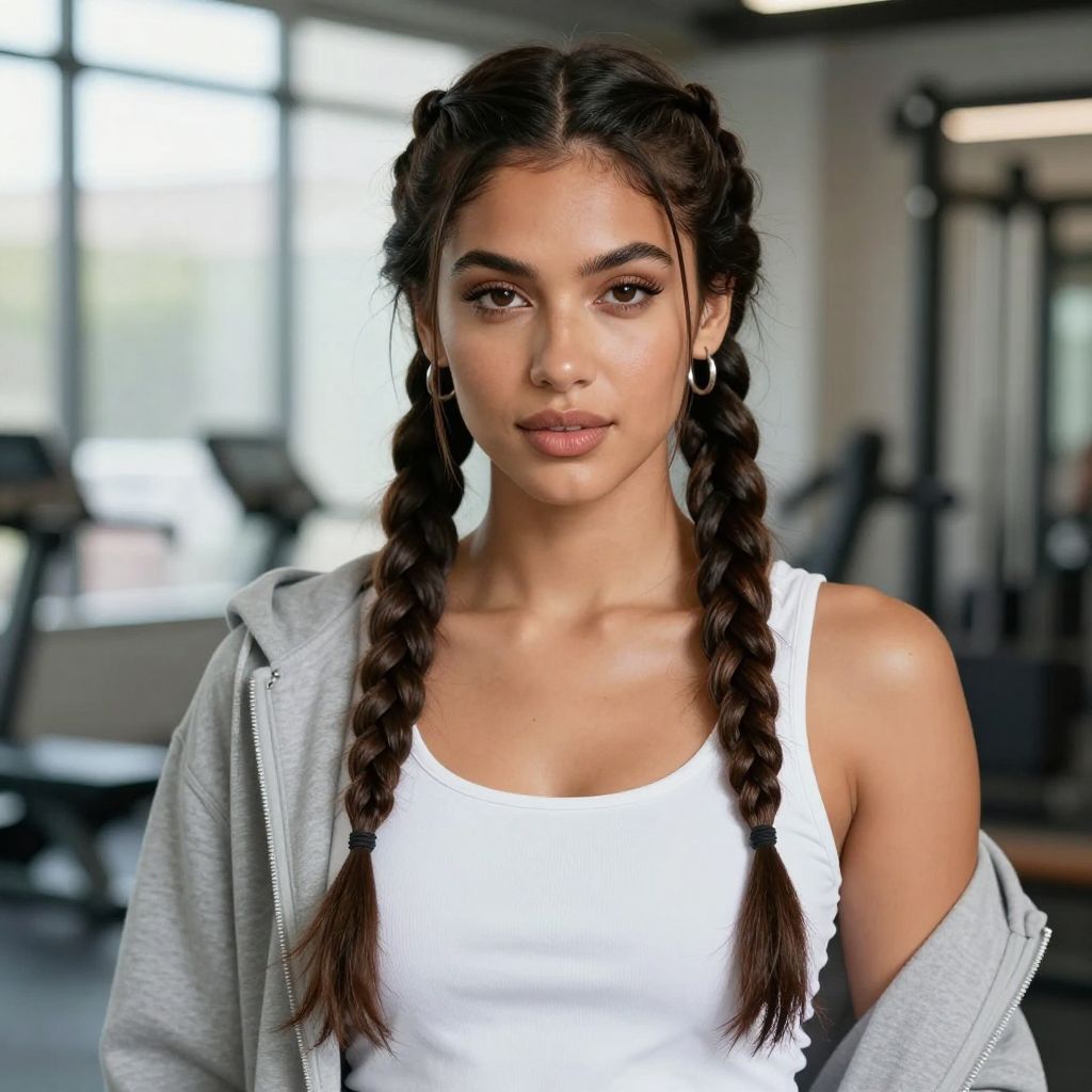 Double Dutch Braids with Baby Hairs