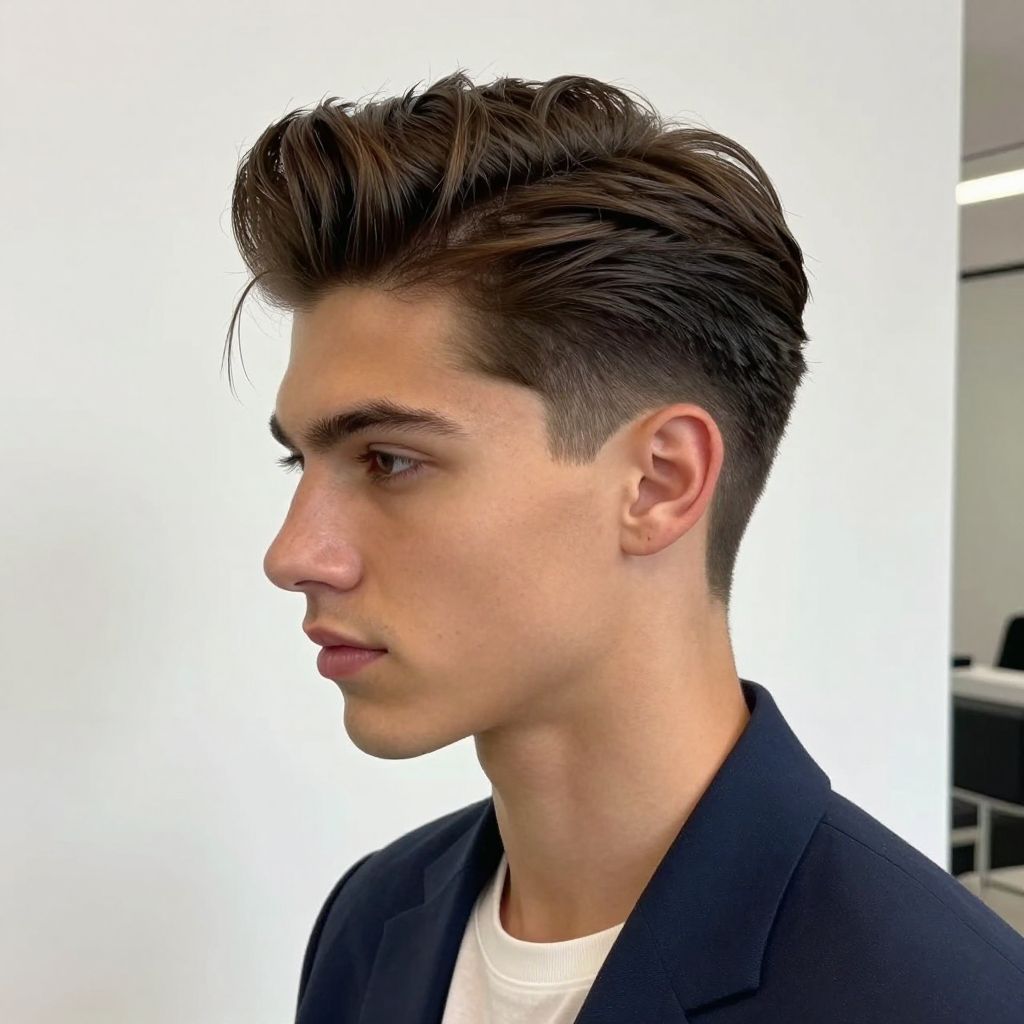 Short Pompadour with Fade