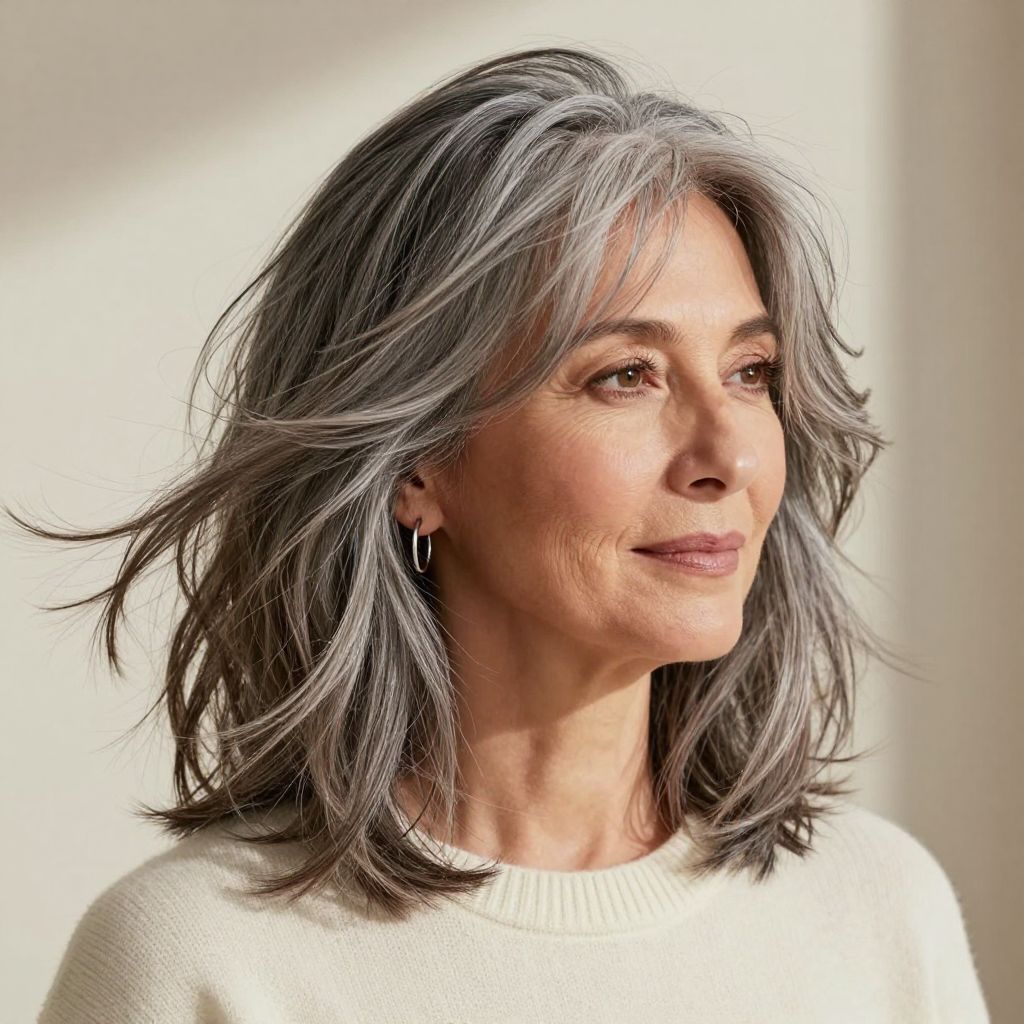 Messy Shag with Natural Gray
