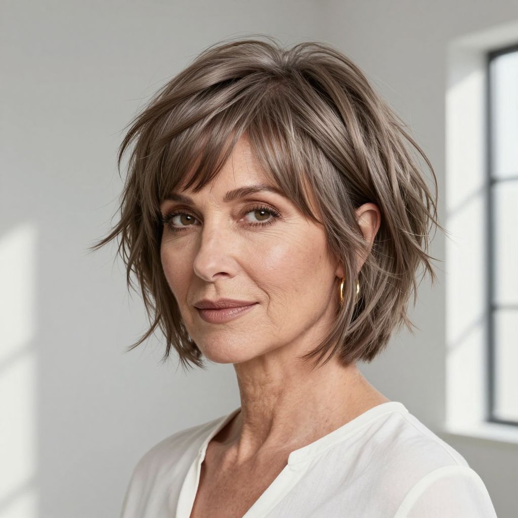 Short Shag with Wispy Bangs
