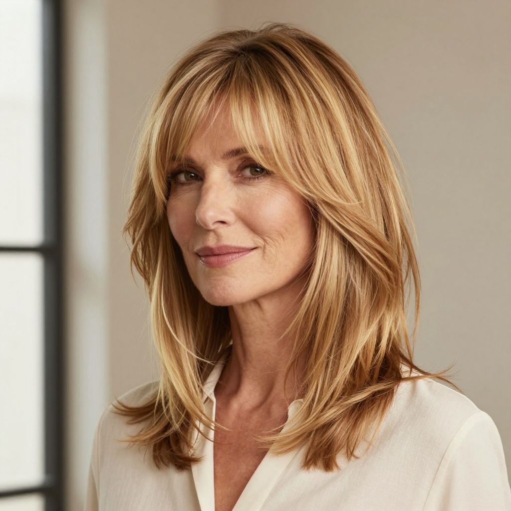 Shaggy Shoulder-Length Cut with Side Bangs