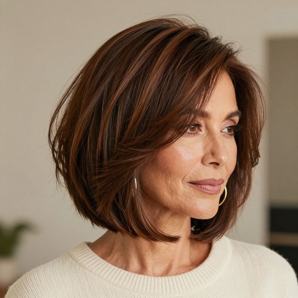 Shaggy Bob with Side-Part Volume