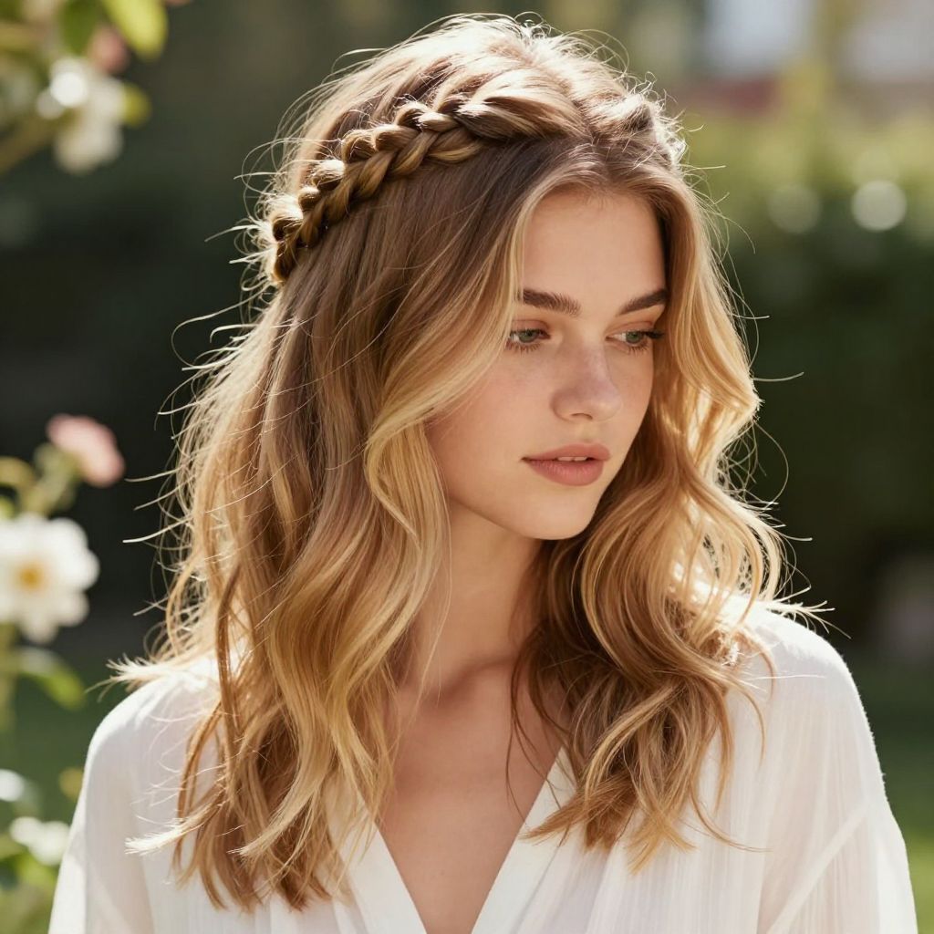 Half-Up Braided Crown