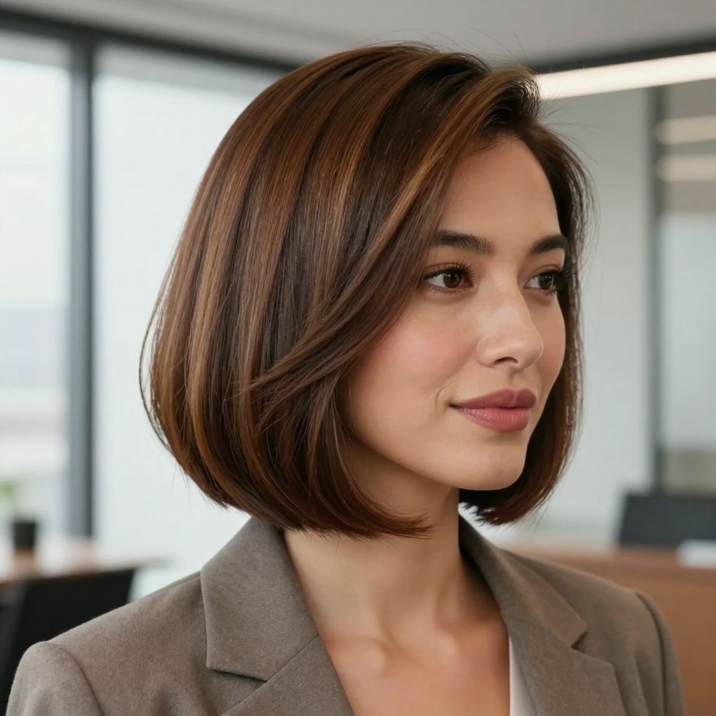 Chin Length Curved Bob