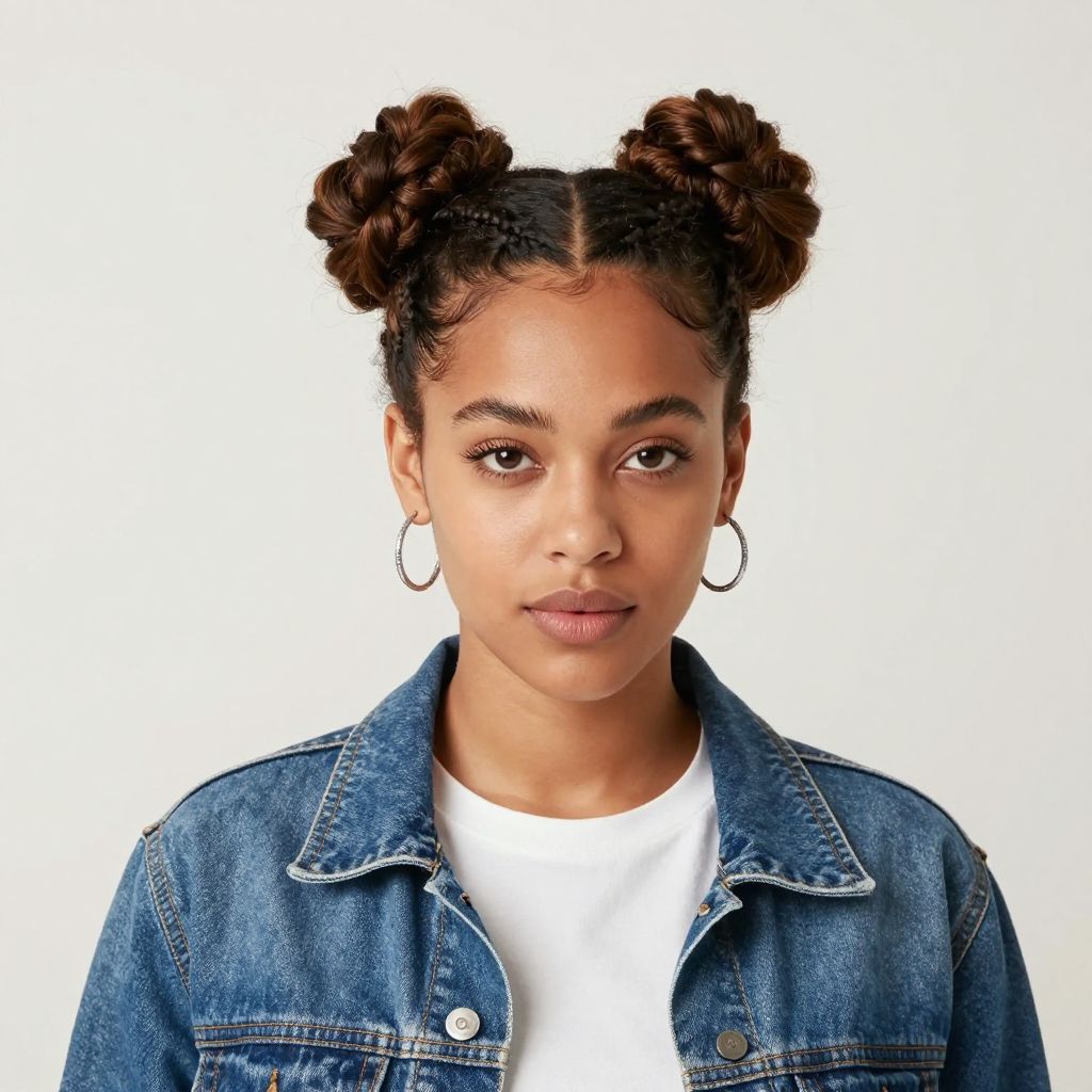 Braided Space Buns