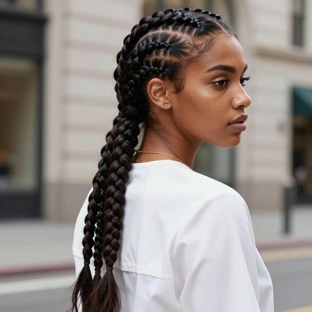 Stitch Braids With Long Tail Length