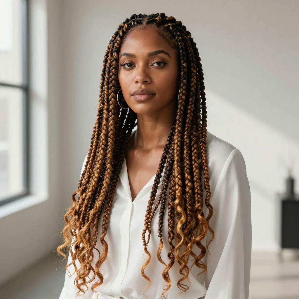 Faux Locs with Honey Highlights