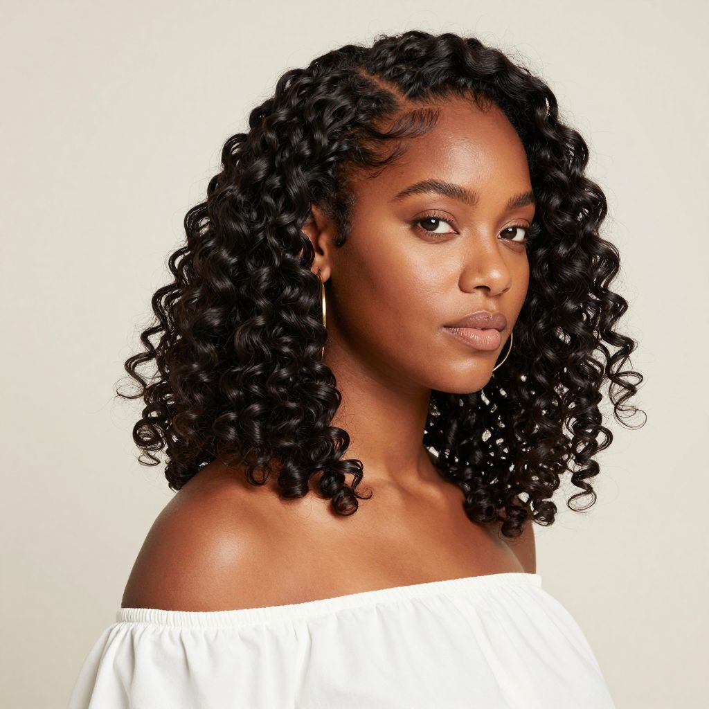 Senegalese Twists with Side Part
