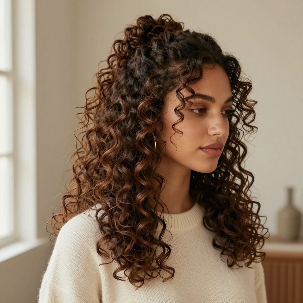 Half Up Half Down Curls