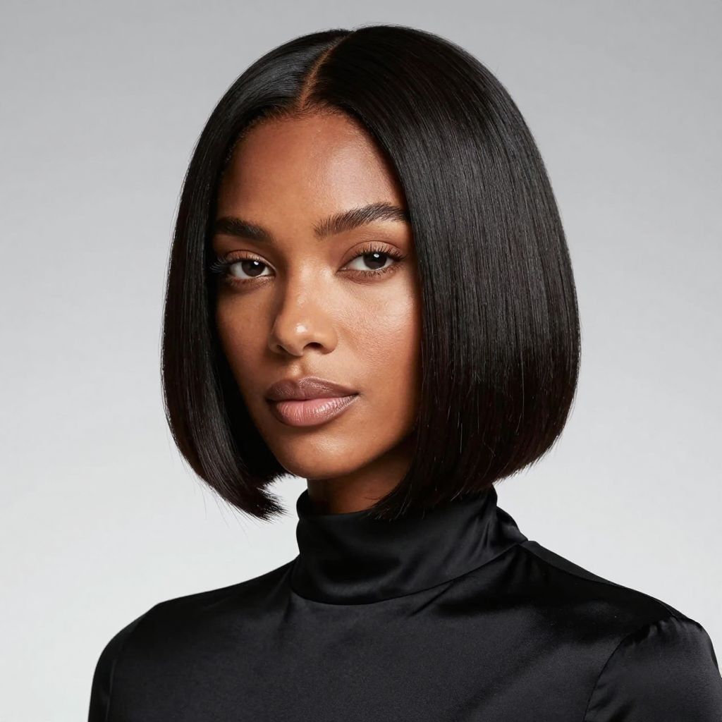 Sleek Bob With Blunt Ends