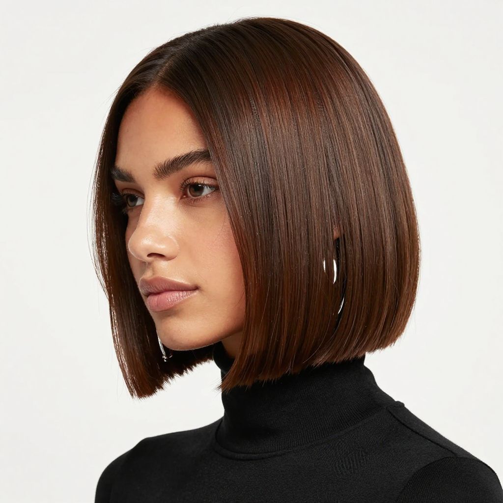 Angled Bob With Sleek Finish
