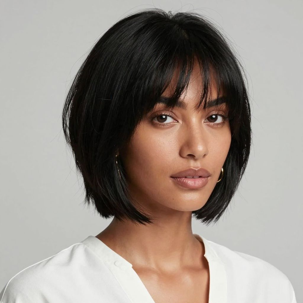 Soft Layered Pixie with Side Swept Fringe