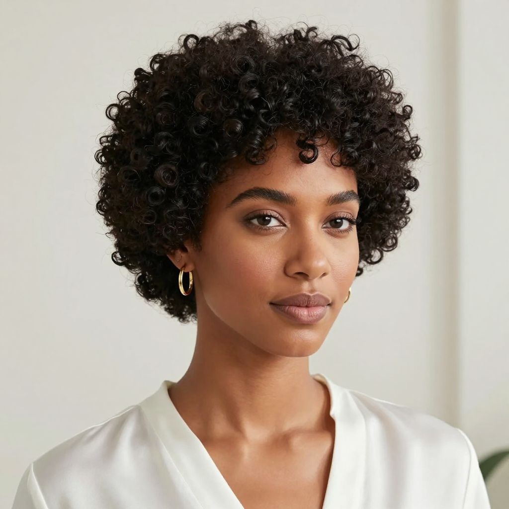 Afro Textured Pixie with Soft Taper