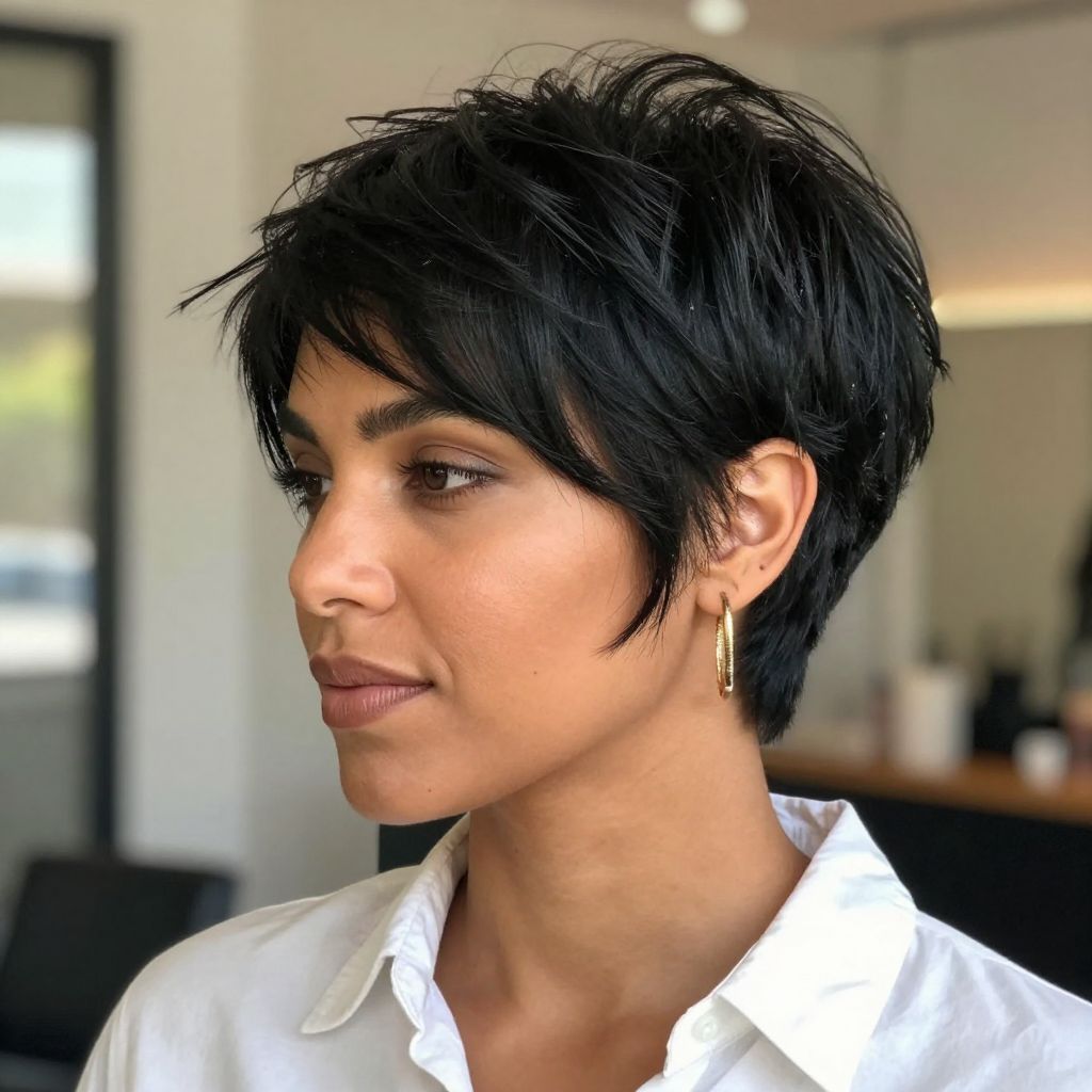 Pixie with Faded Side Relaxed Finish