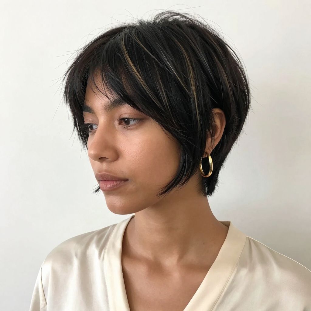 Sleek Pixie with Subtle Highlights